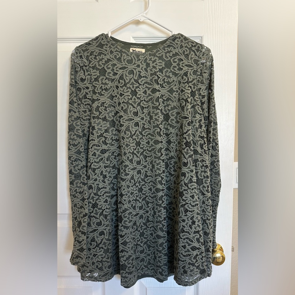 Show Me Your Mumu Green Lace Mini Dress - Size XS